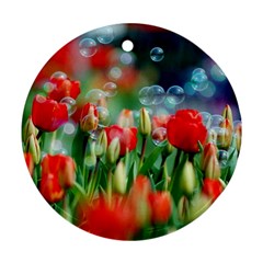 Colorful Flowers Ornament (round) by Mariart