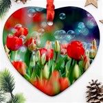 Colorful Flowers Ornament (Heart) Front