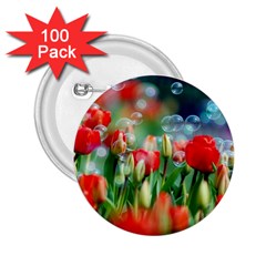 Colorful Flowers 2 25  Buttons (100 Pack) 