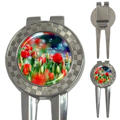 Colorful Flowers 3-in-1 Golf Divots by Mariart