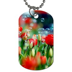 Colorful Flowers Dog Tag (one Side)