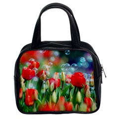 Colorful Flowers Classic Handbags (2 Sides)