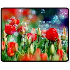 Colorful Flowers Fleece Blanket (medium) 