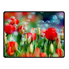 Colorful Flowers Fleece Blanket (small)