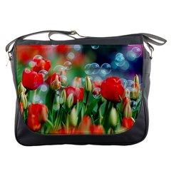 Colorful Flowers Messenger Bags