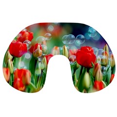 Colorful Flowers Travel Neck Pillows by Mariart