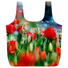 Colorful Flowers Full Print Recycle Bags (l)  by Mariart