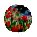 Colorful Flowers Standard 15  Premium Flano Round Cushions Front