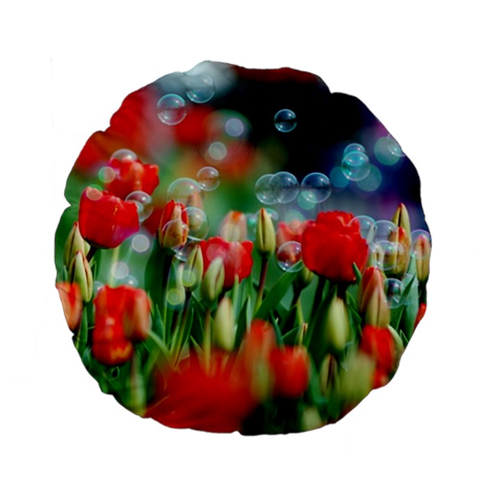 Colorful Flowers Standard 15  Premium Flano Round Cushions