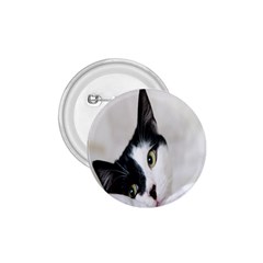 Cat Face Cute Black White Animals 1 75  Buttons by Mariart