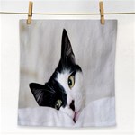 Cat Face Cute Black White Animals Face Towel Front