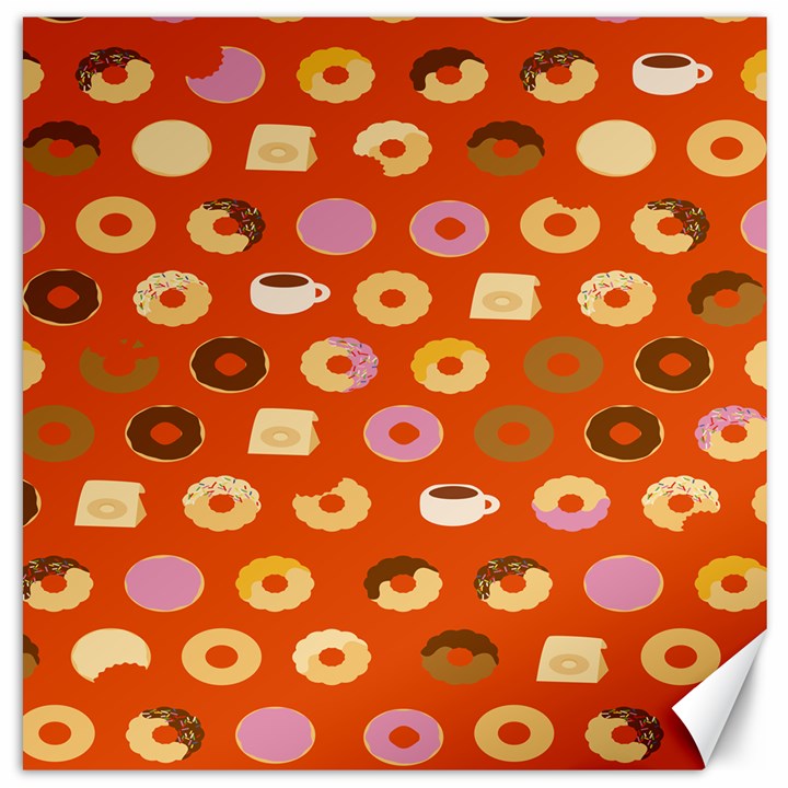 Coffee Donut Cakes Canvas 16  x 16  