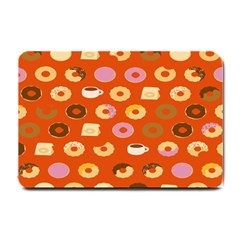 Coffee Donut Cakes Small Doormat  by Mariart