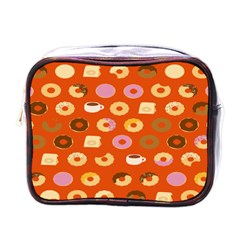 Coffee Donut Cakes Mini Toiletries Bags by Mariart