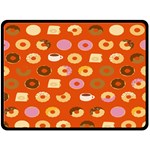 Coffee Donut Cakes Fleece Blanket (Large)  80 x60  Blanket Front