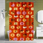 Coffee Donut Cakes Shower Curtain 48  x 72  (Small)  Curtain(48  X 72 ) - 42.18 x64.8  Curtain(48  X 72 )