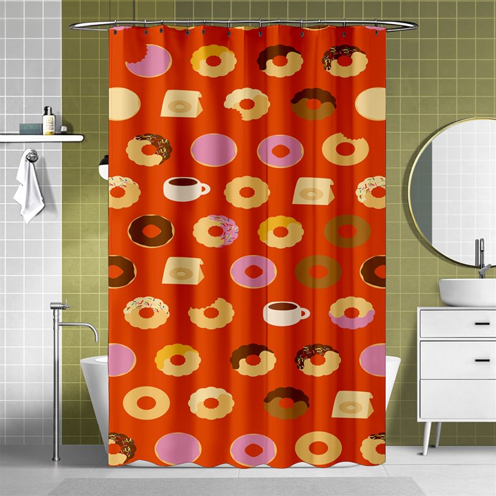 Coffee Donut Cakes Shower Curtain 48  x 72  (Small) 