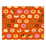 Coffee Donut Cakes Double Sided Flano Blanket (Large)  80 x60  Blanket Front