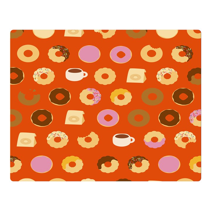 Coffee Donut Cakes Double Sided Flano Blanket (Large) 