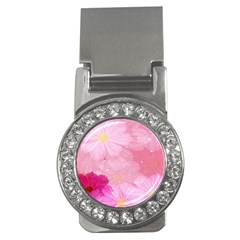 Cosmos Flower Floral Sunflower Star Pink Frame Money Clips (cz) 