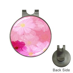 Cosmos Flower Floral Sunflower Star Pink Frame Hat Clips With Golf Markers