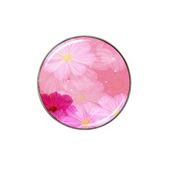 Cosmos Flower Floral Sunflower Star Pink Frame Hat Clip Ball Marker