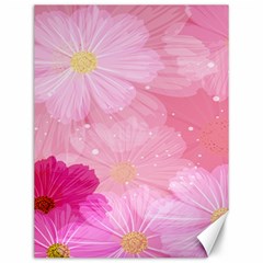 Cosmos Flower Floral Sunflower Star Pink Frame Canvas 12  X 16  