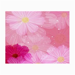 Cosmos Flower Floral Sunflower Star Pink Frame Small Glasses Cloth (2-side) by Mariart