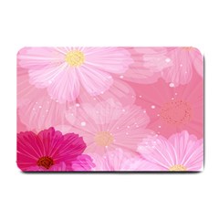 Cosmos Flower Floral Sunflower Star Pink Frame Small Doormat  by Mariart