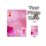 Cosmos Flower Floral Sunflower Star Pink Frame Playing Cards 54 (Mini)  Front - HeartQ