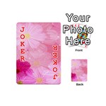 Cosmos Flower Floral Sunflower Star Pink Frame Playing Cards 54 (Mini)  Front - Joker2