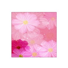 Cosmos Flower Floral Sunflower Star Pink Frame Satin Bandana Scarf by Mariart