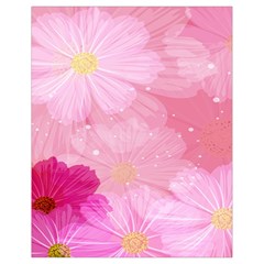 Cosmos Flower Floral Sunflower Star Pink Frame Drawstring Bag (small)