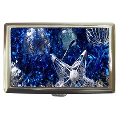 Christmas Silver Blue Star Ball Happy Kids Cigarette Money Cases