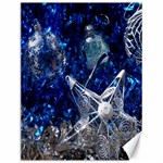 Christmas Silver Blue Star Ball Happy Kids Canvas 12  x 16   11.86 x15.41  Canvas - 1