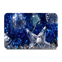 Christmas Silver Blue Star Ball Happy Kids Plate Mats