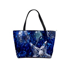 Christmas Silver Blue Star Ball Happy Kids Shoulder Handbags