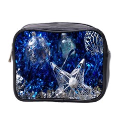 Christmas Silver Blue Star Ball Happy Kids Mini Toiletries Bag 2-Side