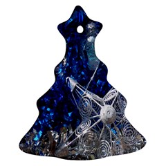 Christmas Silver Blue Star Ball Happy Kids Ornament (Christmas Tree) 