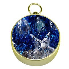 Christmas Silver Blue Star Ball Happy Kids Gold Compasses