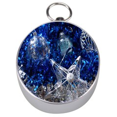 Christmas Silver Blue Star Ball Happy Kids Silver Compasses