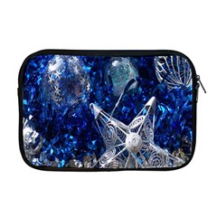 Christmas Silver Blue Star Ball Happy Kids Apple MacBook Pro 17  Zipper Case