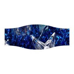 Christmas Silver Blue Star Ball Happy Kids Stretchable Headband by Mariart