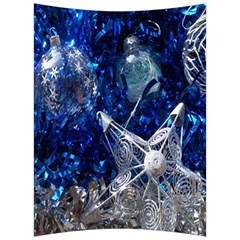 Christmas Silver Blue Star Ball Happy Kids Back Support Cushion by Mariart