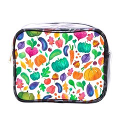 Pattern Autumn White Mini Toiletries Bags by kostolom3000shop