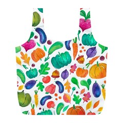 Pattern Autumn White Full Print Recycle Bags (l)  by kostolom3000shop