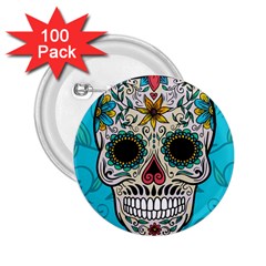 Sugar Skull New 2015 2 25  Buttons (100 Pack)  by crcustomgifts