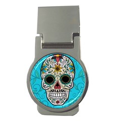 Sugar Skull New 2015 Money Clips (round)  by crcustomgifts