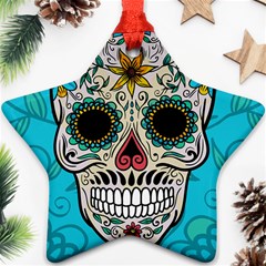 Sugar Skull New 2015 Star Ornament (two Sides)