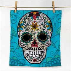 Sugar Skull New 2015 Face Towel by crcustomgifts